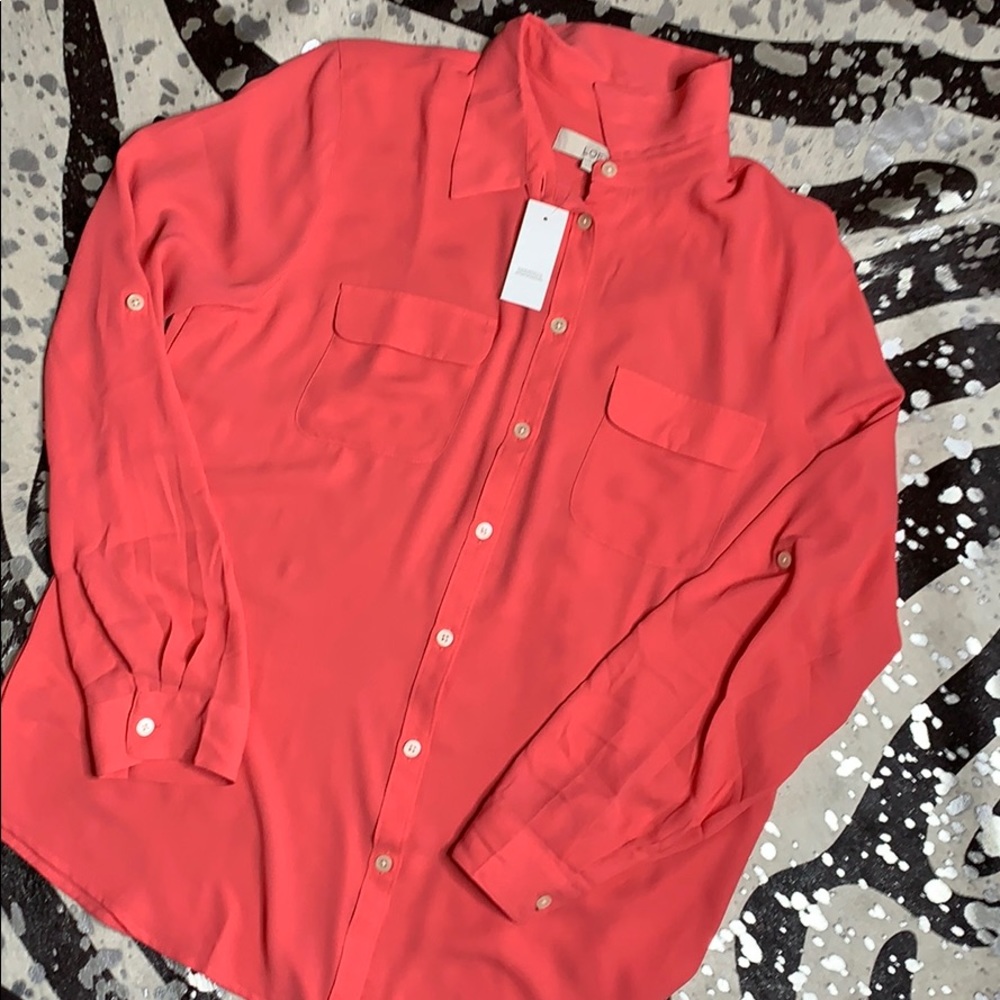 NWT coral top from Ann Taylor Loft L